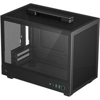 deepcool ch160 mini tower itx cristal templado usb-c negra