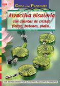 atractiva bisuteria con cuentas de cristal fieltro botones plata