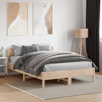 vidaxl estructura de cama sin colchon madera maciza de pino 120x190 cm