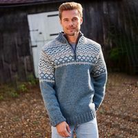 jorvik half zip - steel