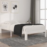 vidaxl estructura de cama sin colchon madera de pino blanco 100x200 cm