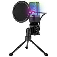 woxter mic studio 65 rgb microfono de condensador para streaming negro