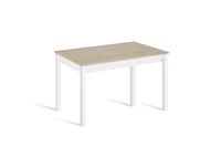 mesa cocina extensible 110160x70 cm roble pata blanco