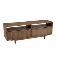 mueble tv con 2 cajones y 2 estantes de madera de teca reciclada