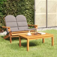 vidaxl juego de muebles de jardin adirondack 2 piezas madera acacia