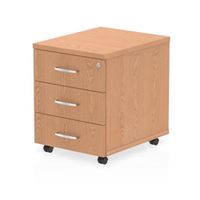 impulse mobile pedestal 3 drawer oak - i000773