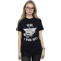 dc comics camiseta manga larga i work out para mujer