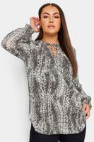 yours blusa gris estampado de serpiente mujer curvy y tallas grandes yours