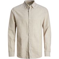 jack  jones camisa manga larga 12248936 jjelinen blend shirt ls sn jnr crockery para nino