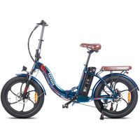 fafrees f20 pro bicicleta electrica e-bike 250w autonomia 80km con frenos de disco azul brillante