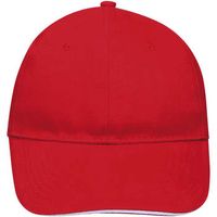 sols gorro buffalo rojo blanco-gorra 6 paneles de algodon para mujer