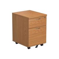 allegro 2 drawer mobile pedestal - oak - tesmp2no