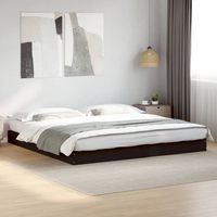 vidaxl cama sin colchon negro 180x200 cm madera de ingenieria