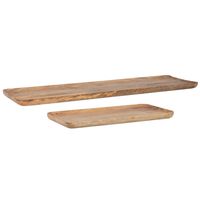 set de bandejas de madera de mango x2