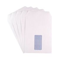 q-connect c5 envelopes window pocket self seal 90gsm white pack 25x25