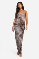 falda tall maxi con estampado abstracto gris