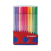 stabilo pen 68 premium felt tip pen colorparade assorted pack of 20