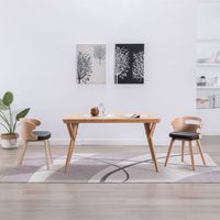 vidaxl sillas de comedor 2 uds madera curvada y cuero sintetico negro