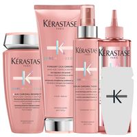 pack chroma respect - kerastase - bain chroma respect - 250 ml  fondant cica chroma - 200 ml  soin acide chroma gloss - 250 ml  serum chroma thermi