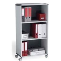 fast paper mobile 3 compartment bookcase greycharcoal - f381k211