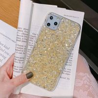 adecuado para iphone11pro carcasa de telefono movil pequeno polvo de brillo fresco epoxy apple xsmax nueva funda protectora 8plus 7 gold