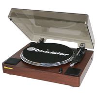 roadstar tt-260spk tocadiscos de vinilo estilo vintage con amplificador y altavoces integrados