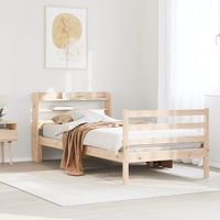 vidaxl estructura de cama con cabecero madera maciza de pino 90x200 cm