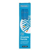 classmaster hb pencil eraser tip 12 pack