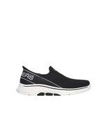 zapatillas skechers go walk 7 - mia slip-ins mujer negro  blanco