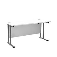 allegro 1400 x 600 rectangular cantilever workstation whitesilver