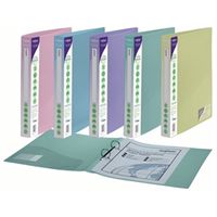 snopake reborn 225 a4 ring binder assorted pack of 5 15918