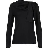 lisca blusa camiseta de manga larga giselle negra para mujer