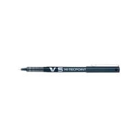 pilot v5 hi-tecpoint ultra rollerballxfine black pack of 12 bxv501