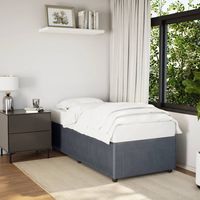 vidaxl estructura de cama sin colchon terciopelo gris oscuro 80x200 cm