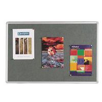 q-connect aluminium frame felt noticeboard 1800x1200mm grey - kf01075