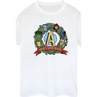 marvel camiseta manga larga santas super helpers para mujer