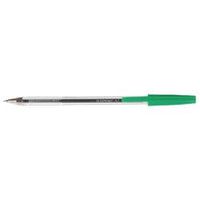 q-connect ballpoint pen medium green pack of 50 - kf01043