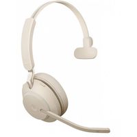 jabra evolve2 65 auricular monoaural bluetoothusb-c beige