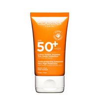 clarins protector solar facial crema solar juventud muy alta proteccion spf50