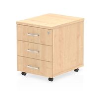 impulse mobile pedestal 3 drawer maple - i000245