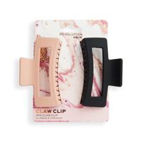 makeup revolution 2 pack rectangle matte clip - nudeblack