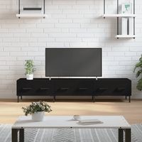 vidaxl mueble de tv madera de ingenieria negro 150x36x30 cm