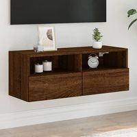 vidaxl mueble de pared tv madera ingenieria marron roble 80x30x30 cm