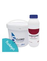 cloro 5 acciones sin cobre compacto 5kg  aumentador de ph 1 lt