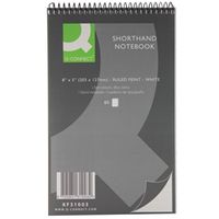 q-connect feint ruled shorthand notebook 160 pages 203x127mm 20 pack