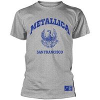 metallica camiseta manga larga college para hombre