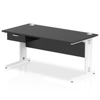 impulse 1600x800 desk blackwhite cable managed leg 1 dr fixed ped