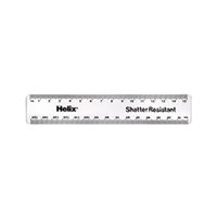 helix shatter resistant ruler 15cm clear pack of 50 010311