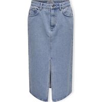 only falda noos bianca midi skirt - light blue denim para mujer