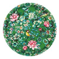 bandeja de madera estampada floral verde o46cm